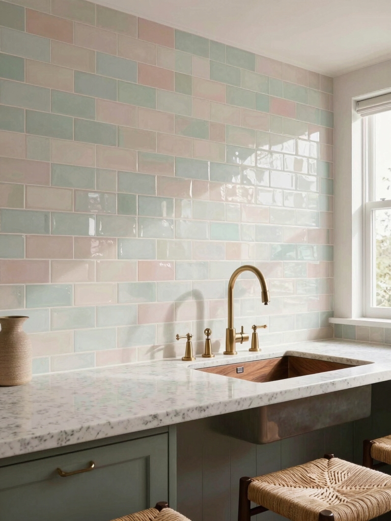 pastel tiles create warmth