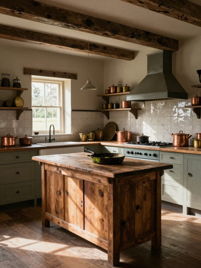patina enhances kitchen character