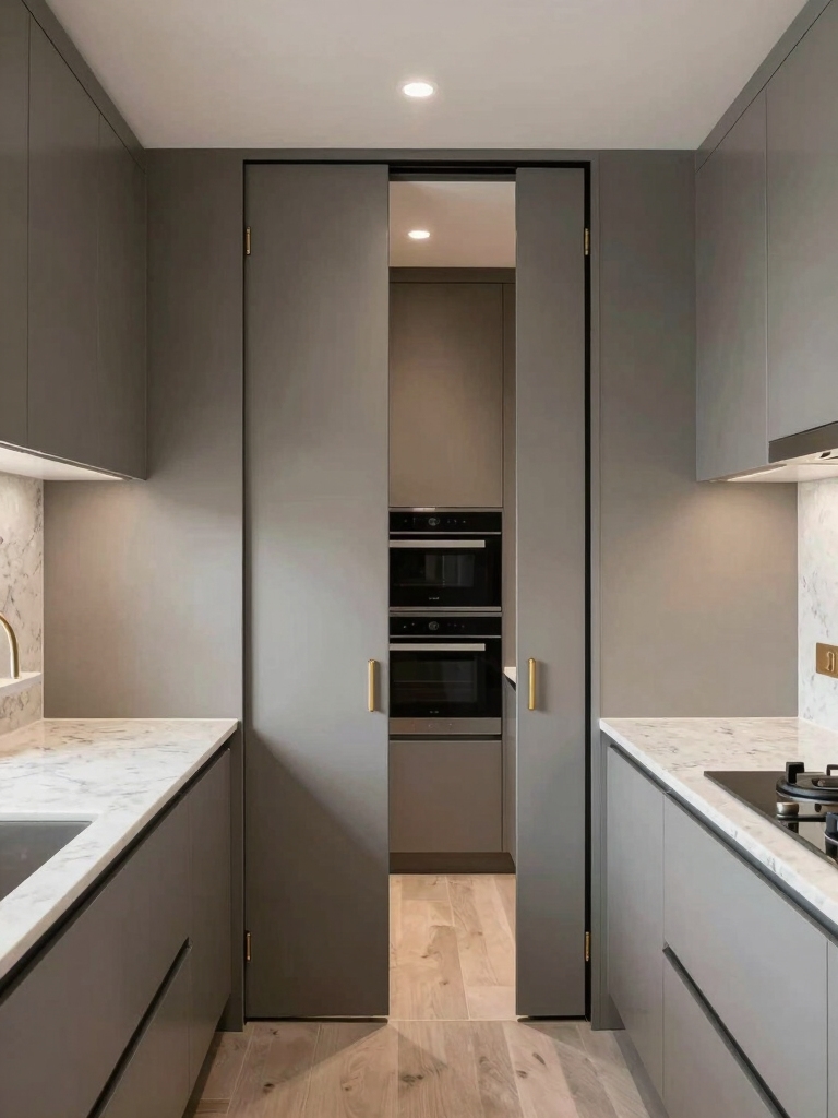 pocket doors optimize narrow spaces