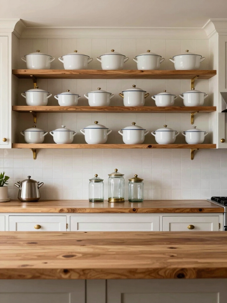 practical and stylish open shelving