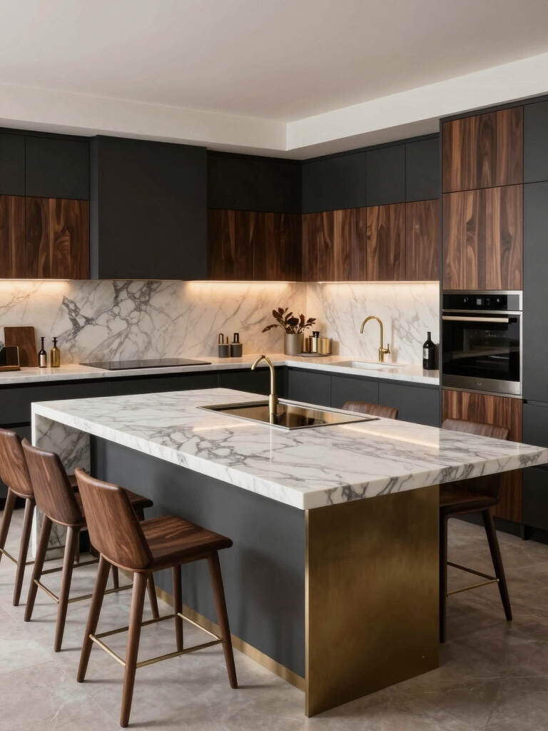 practical luxury kitchen materials