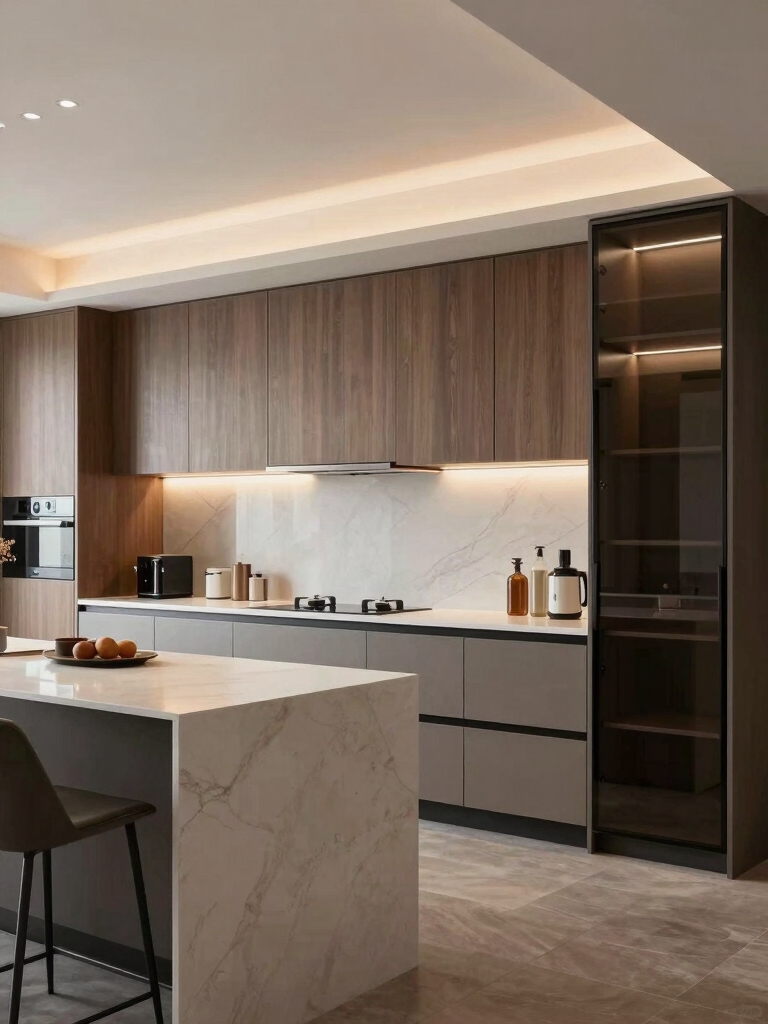 purposeful integrated kitchen lighting