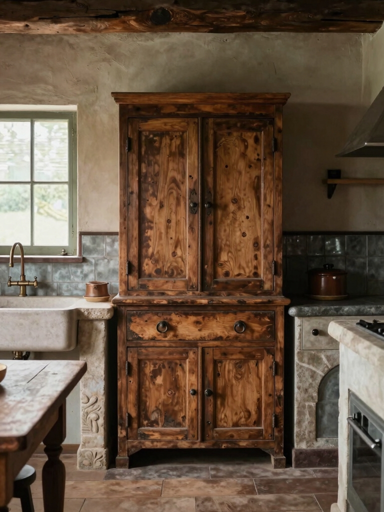 reclaimed wood farmhouse cabinetry