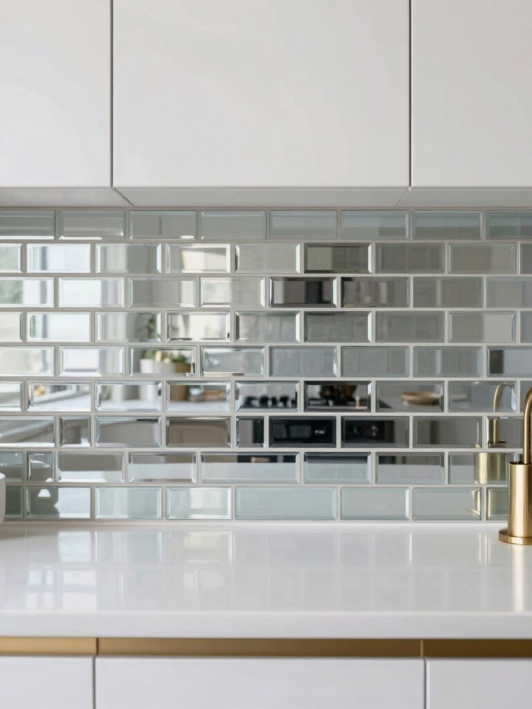 reflective surfaces enhance kitchens