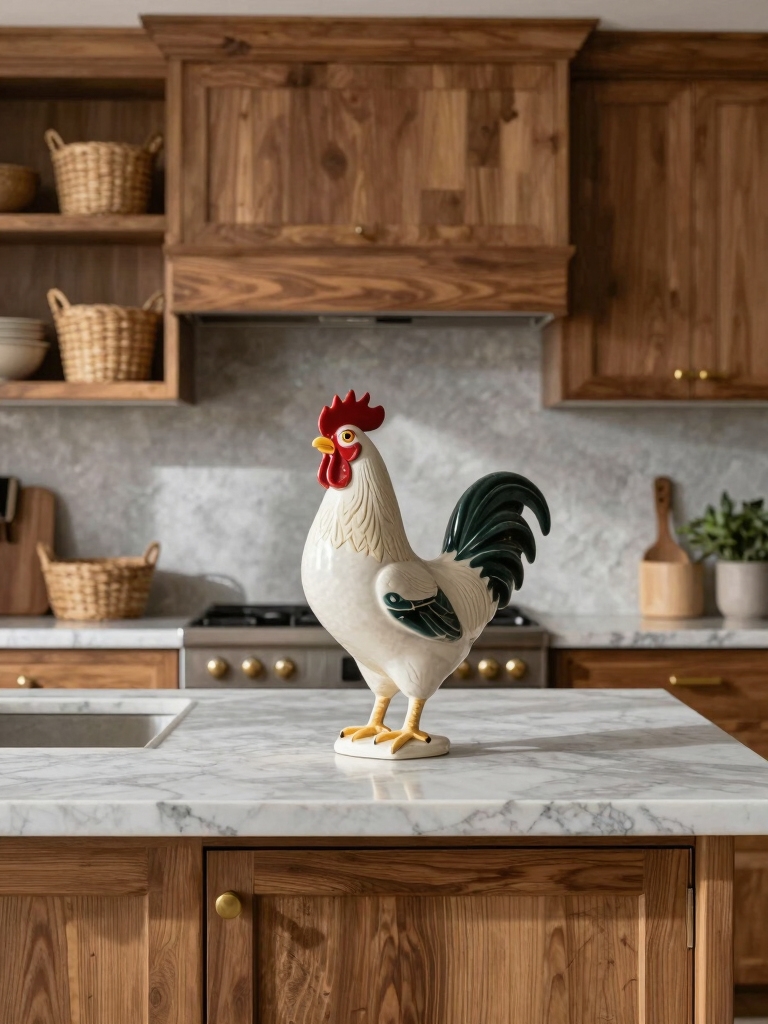 rooster accents for farmhouse charm