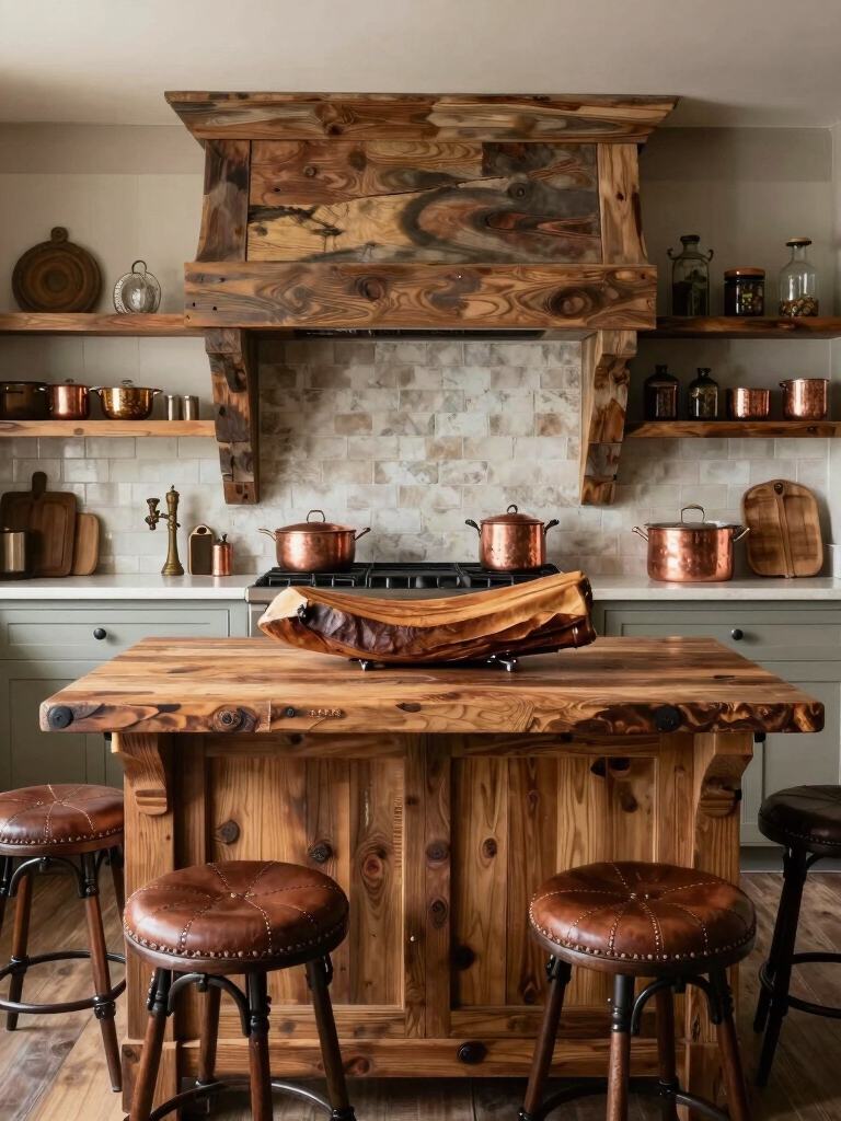 rustic warmth with weathered wood