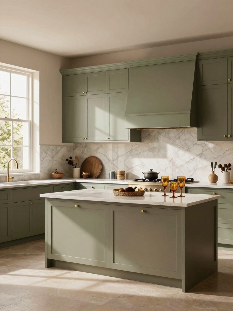 sage greens enhance warm neutrals