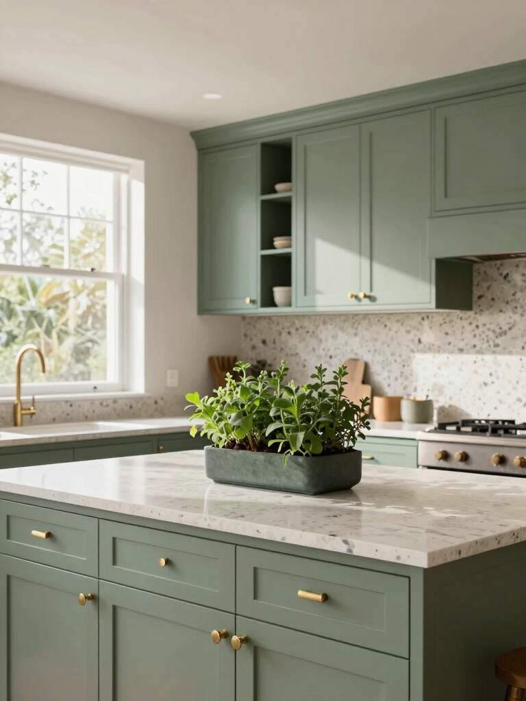 sage greens for tranquil kitchens