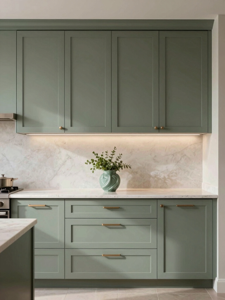 sage hues energize kitchens