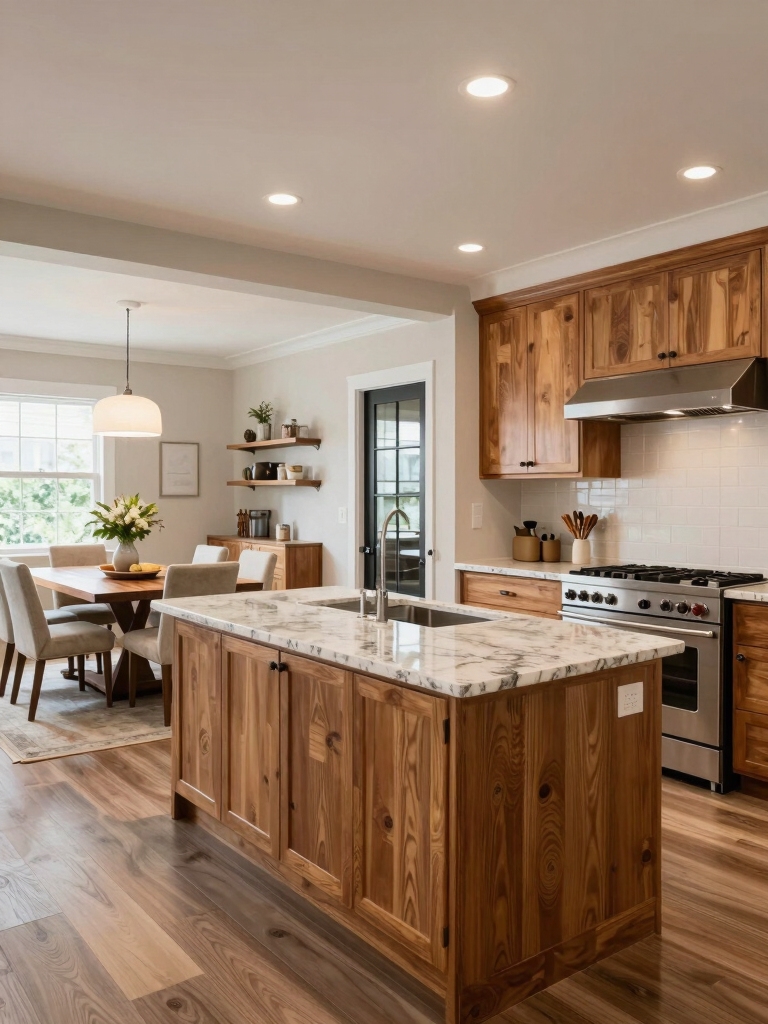 seamless kitchen dining connection