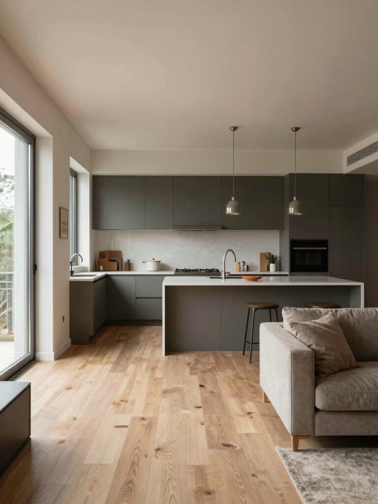 seamless kitchen living connection