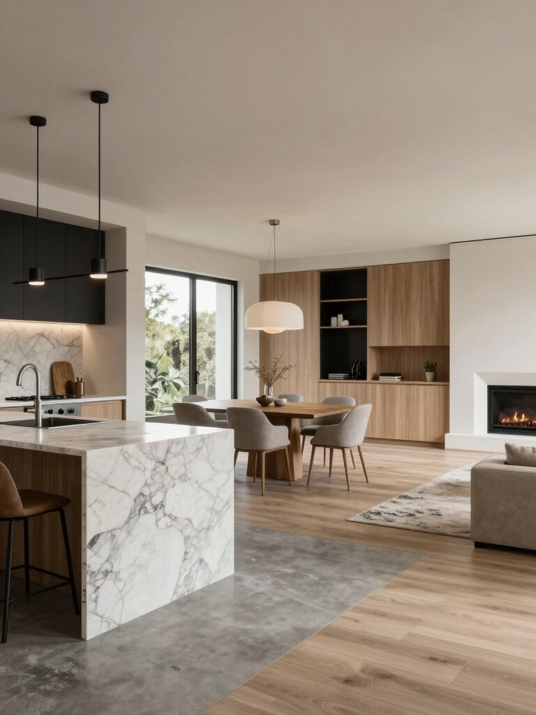 seamless space for entertaining