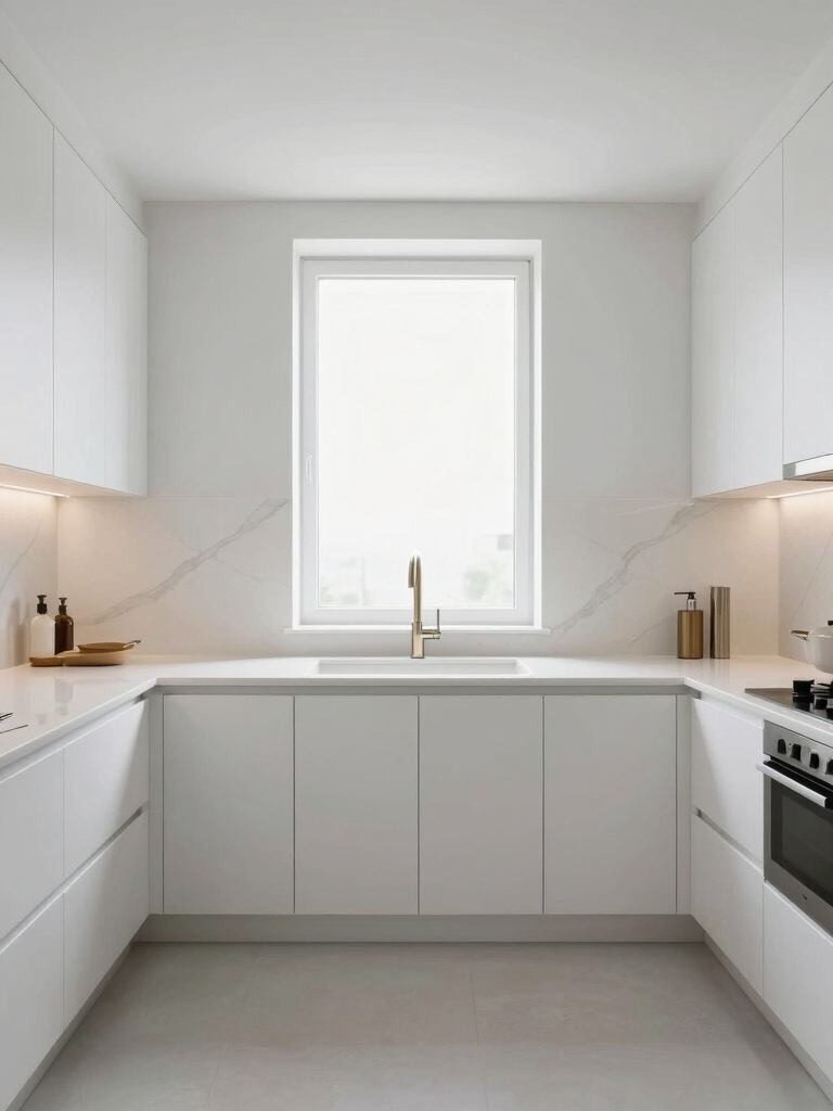 seamless white cabinetry design