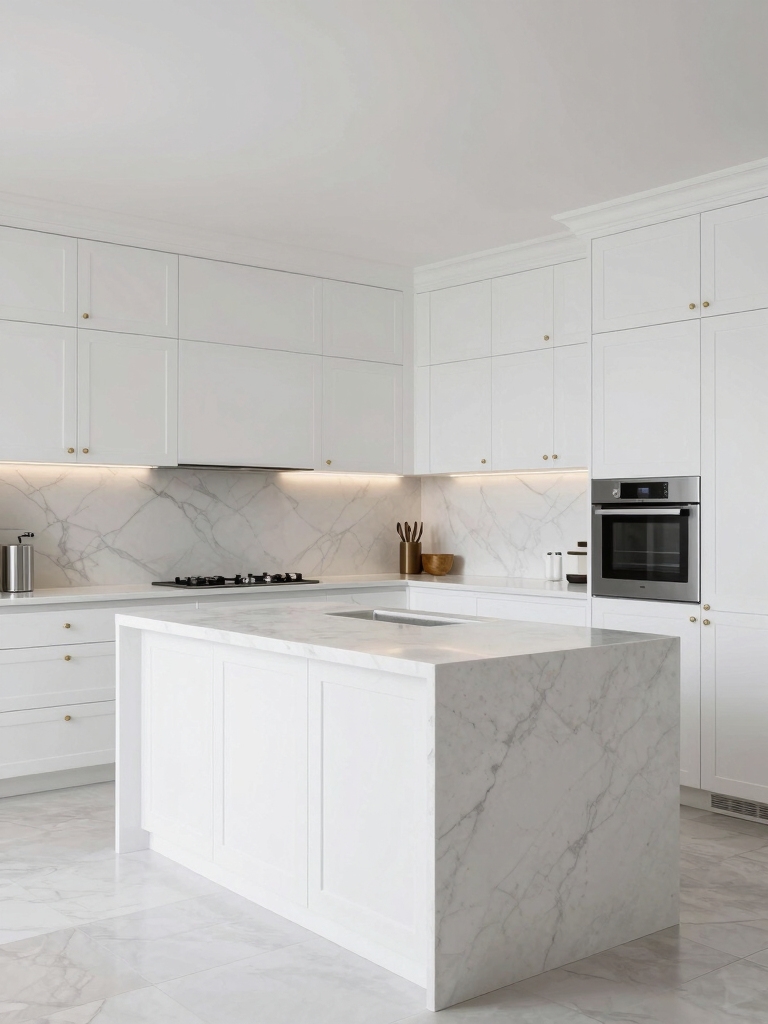 seamless white kitchen integration