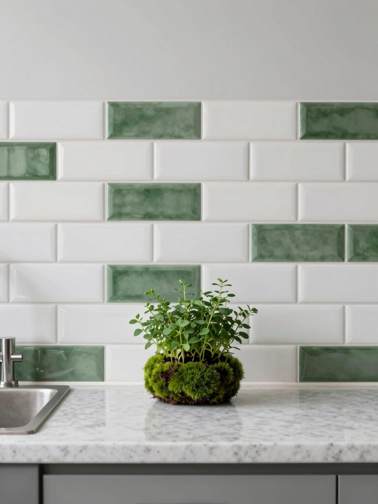 serene mossy green accents