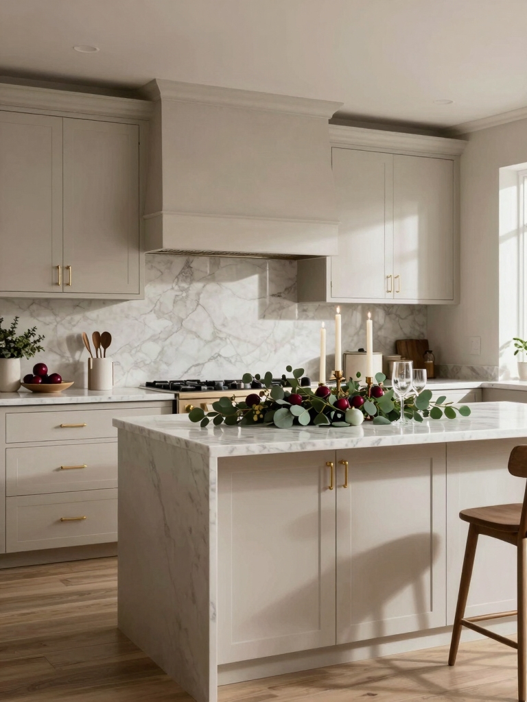 soft neutrals with festive accents