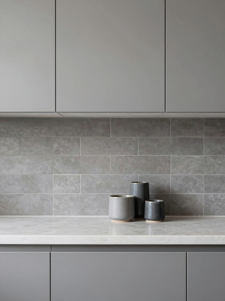 soothing matte grey tiles