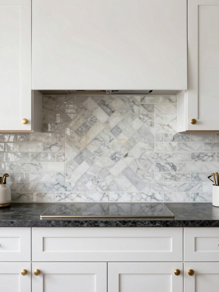 stunning white cabinet backsplashes