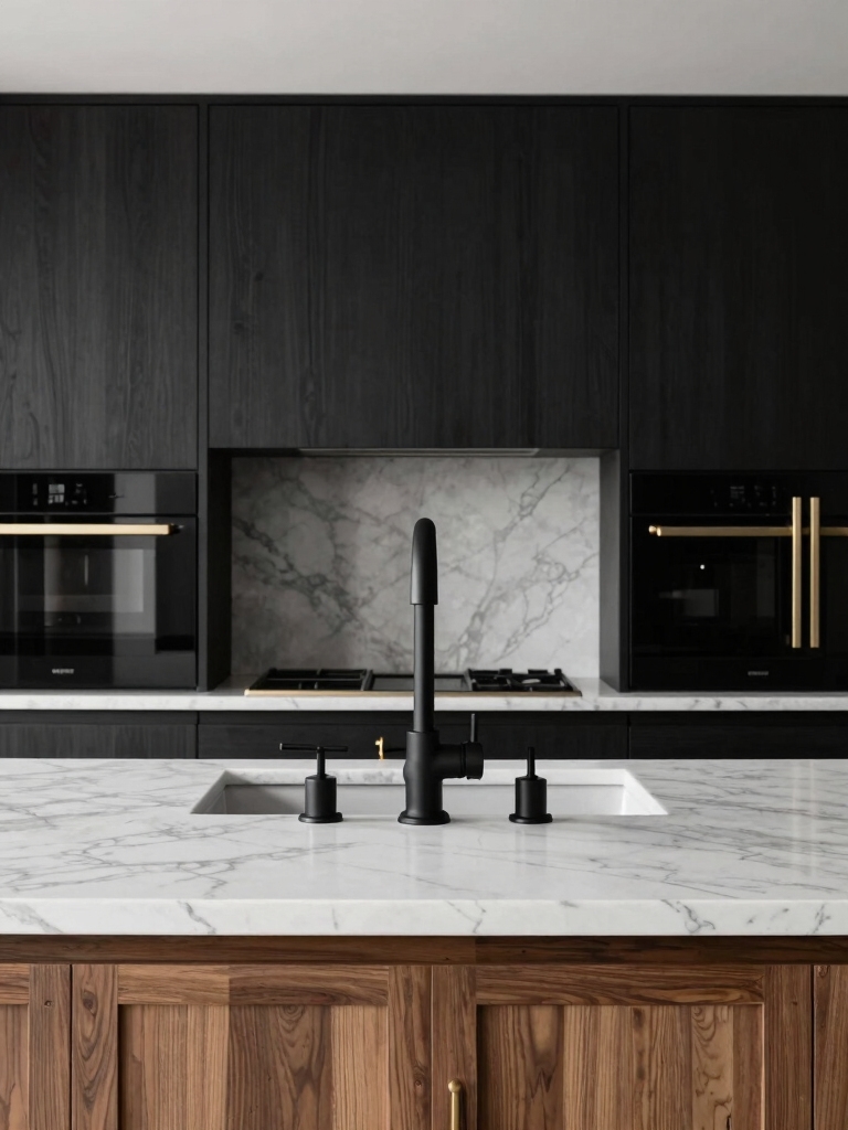 stylish black white wood