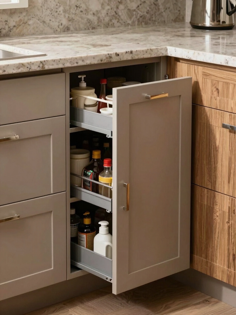 stylish clutter hiding pantry cabinets