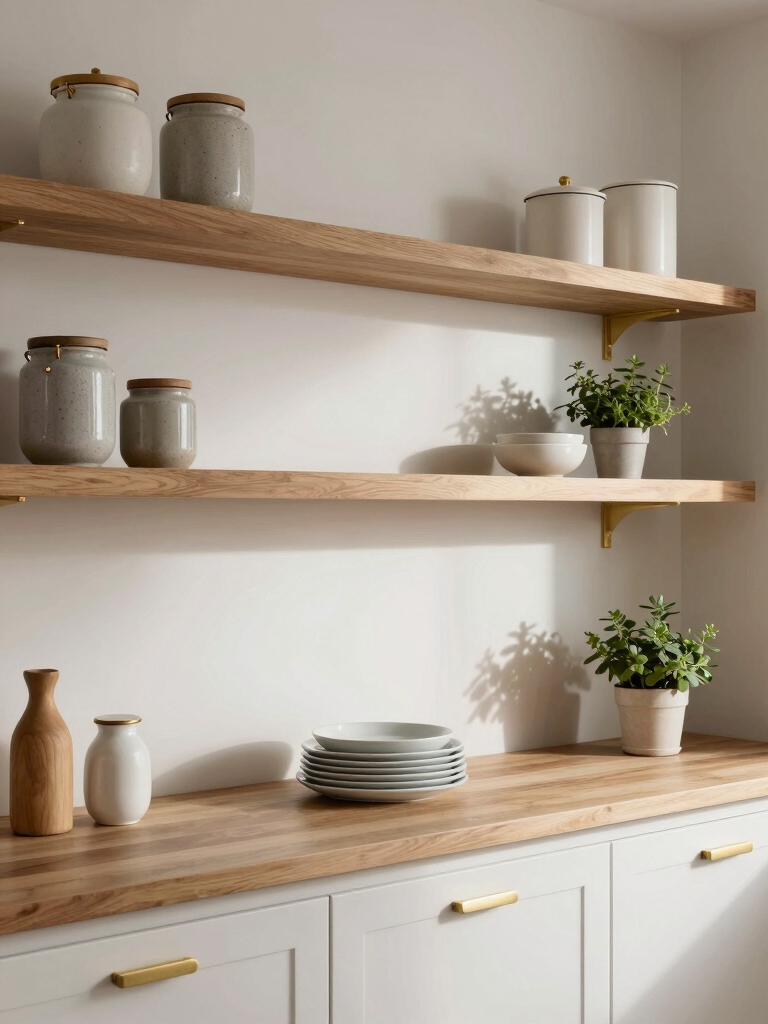 stylish practical kitchen shelves