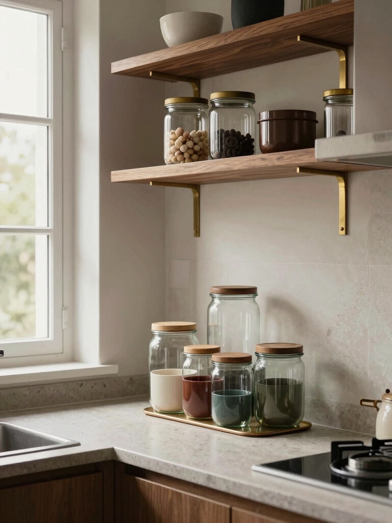 stylish practical open shelves
