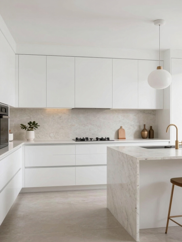 subtle metallic kitchen elegance
