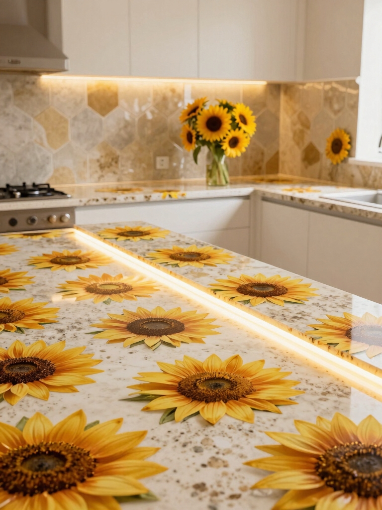 sunflower inspired warm neutrals