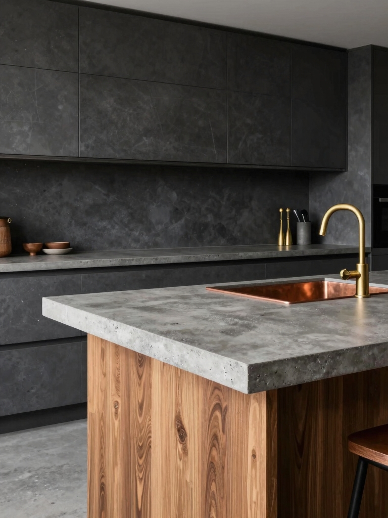 tactile contrast in countertops