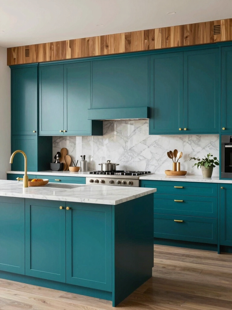 teal accents create harmony