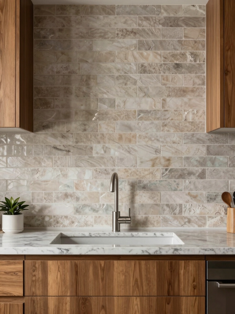 textured tile enhances kitchens