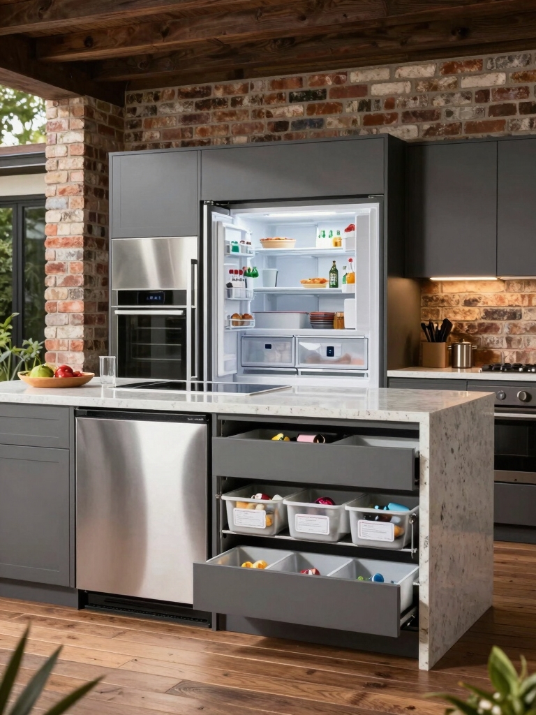 tidy outdoor kitchen organization