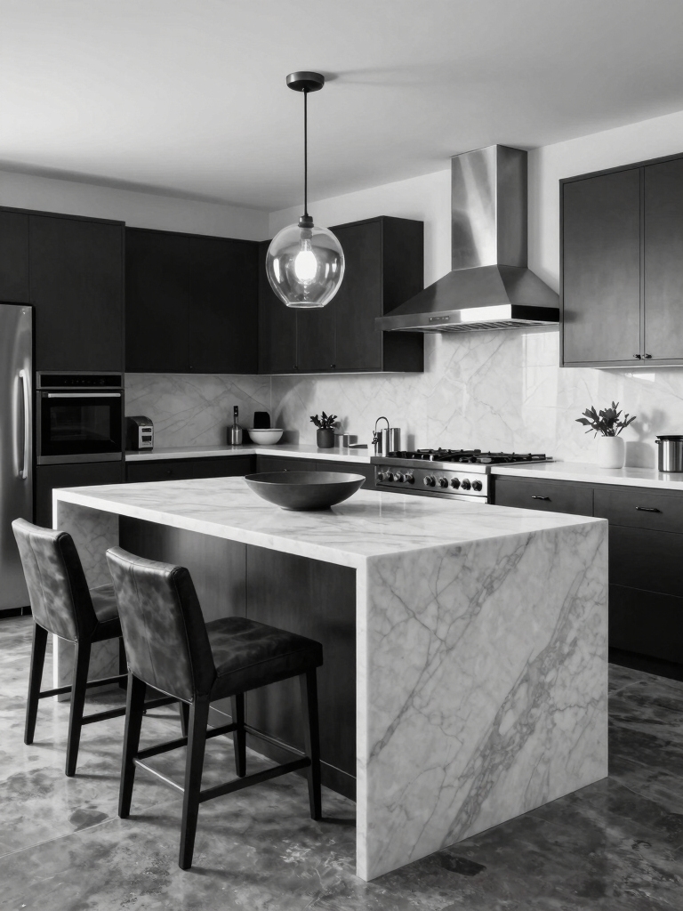 timeless contrast enhances kitchens