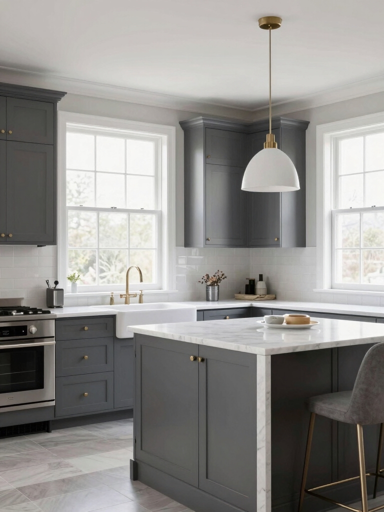timeless gray and white kitchens