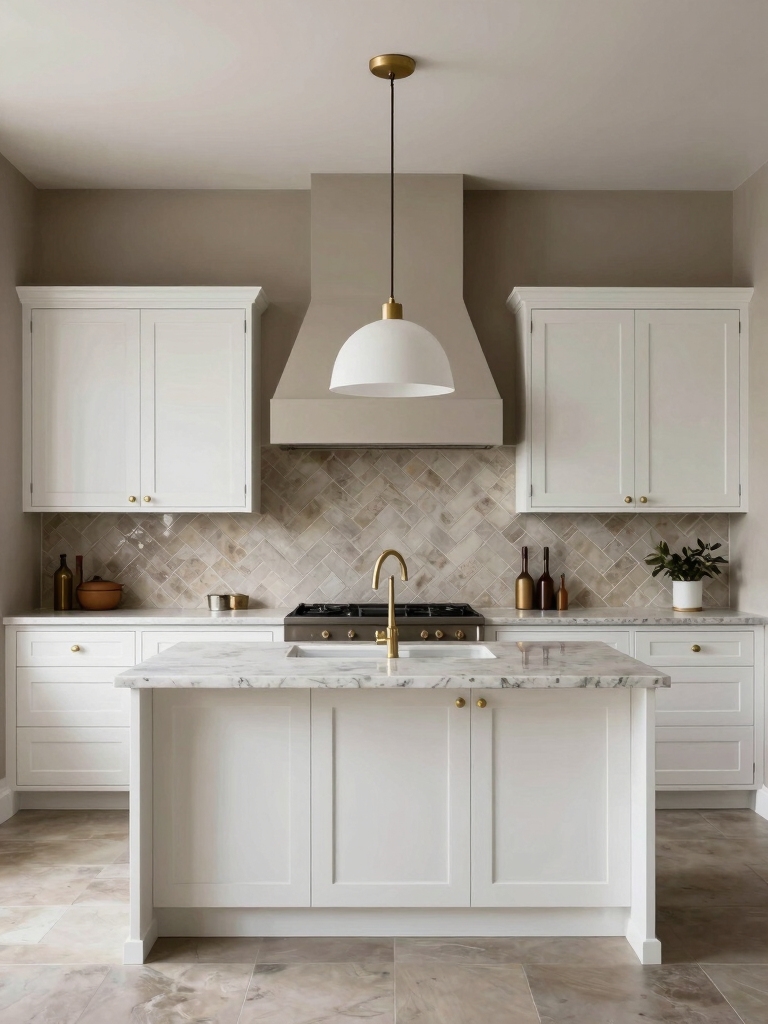 timeless taupe and white