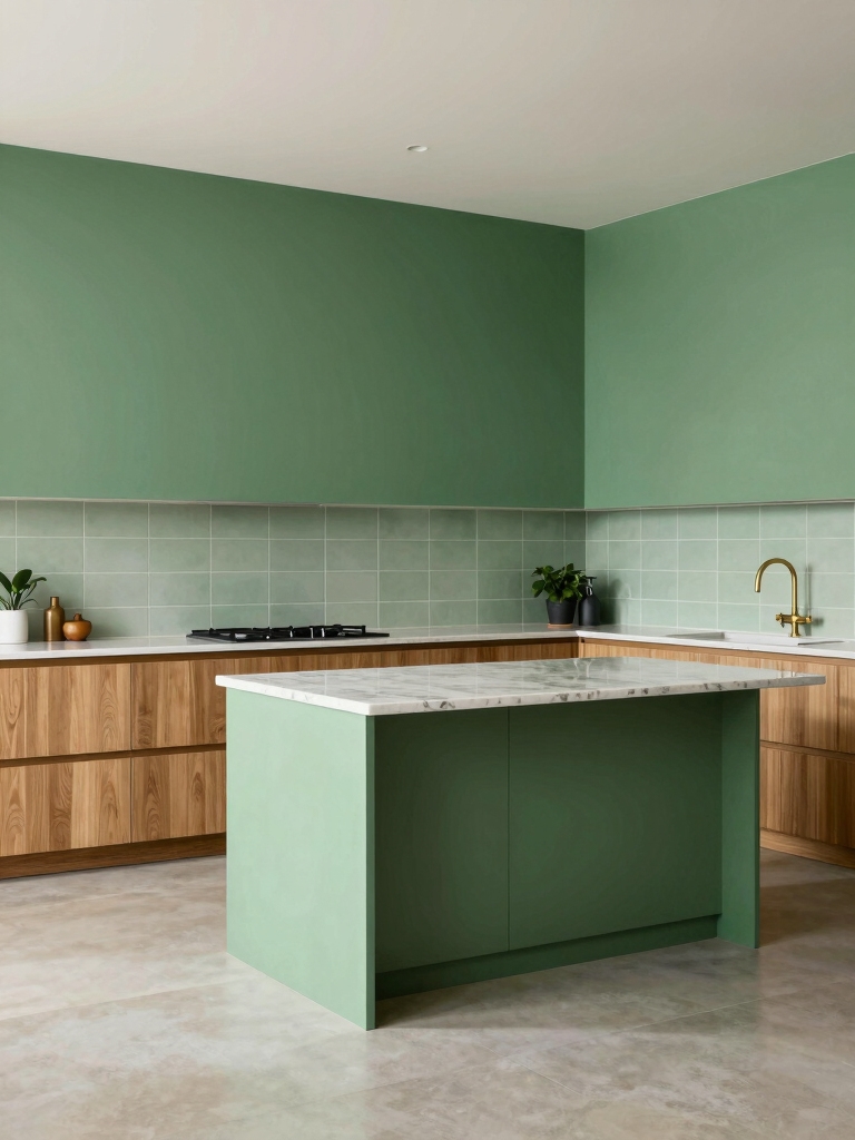 transformative green kitchen walls