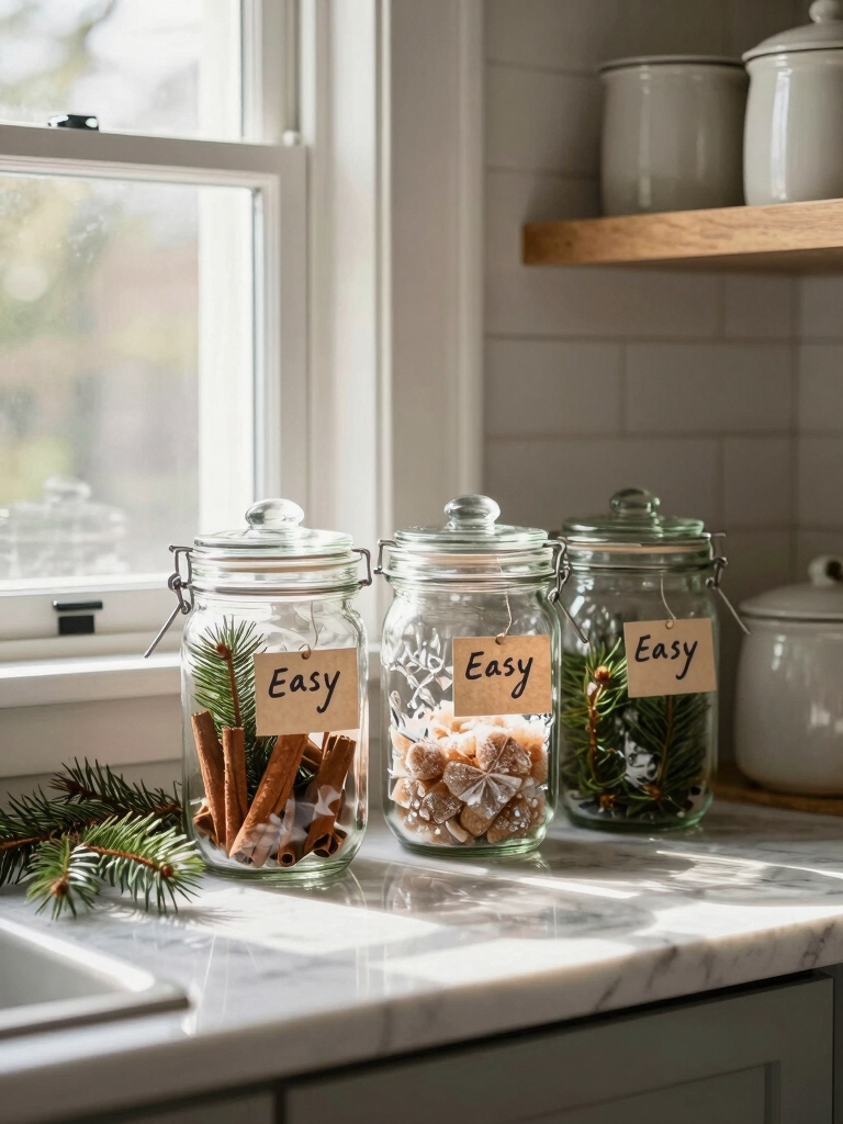 transparent jars for organization
