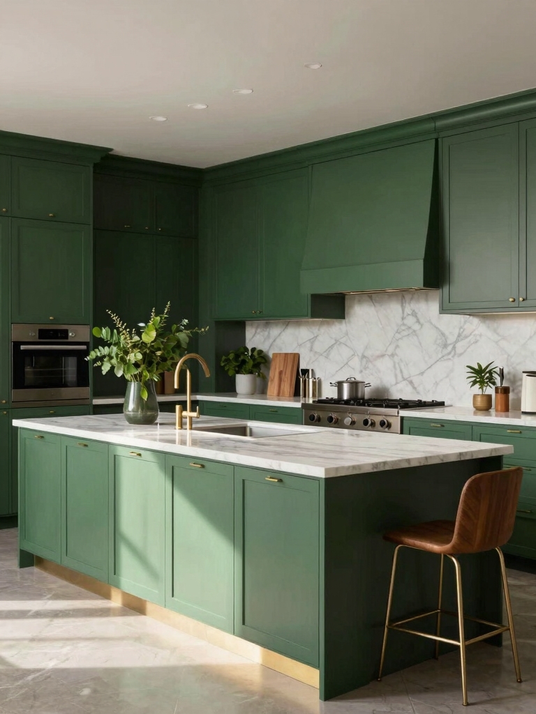 trendy green kitchen designs
