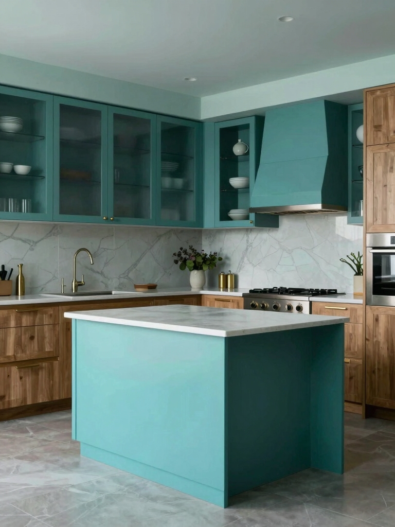 turquoise teal kitchen accents