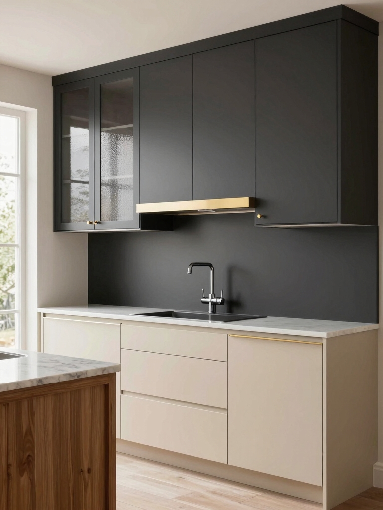 two tone kitchen cabinet balance