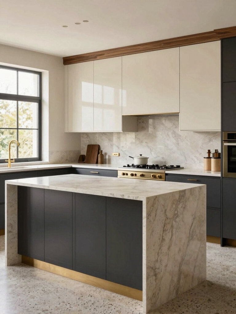 two tone kitchen elegance