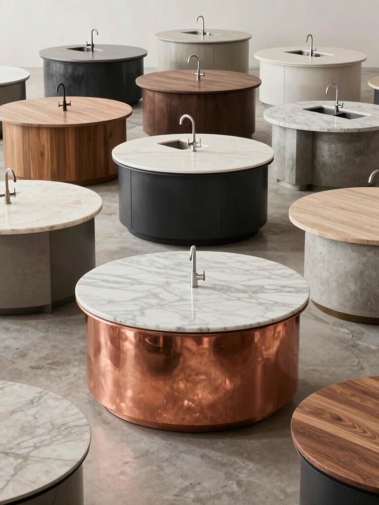 unique round kitchen islands