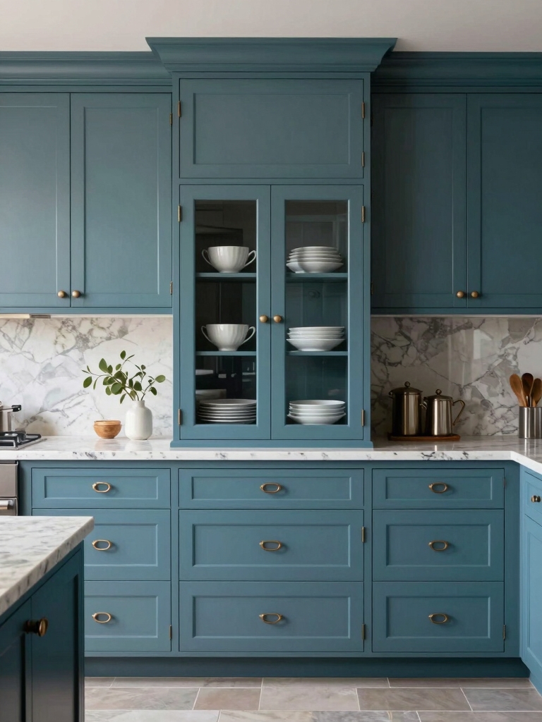 versatile blue green cabinets
