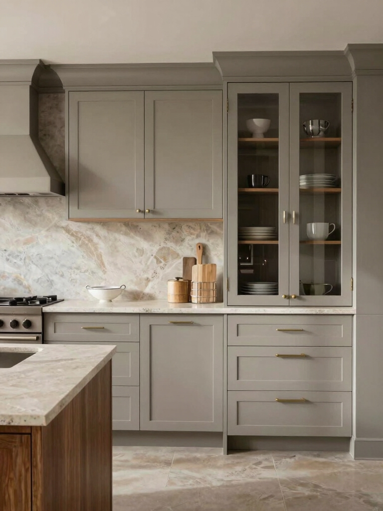 versatile greige cabinet elegance