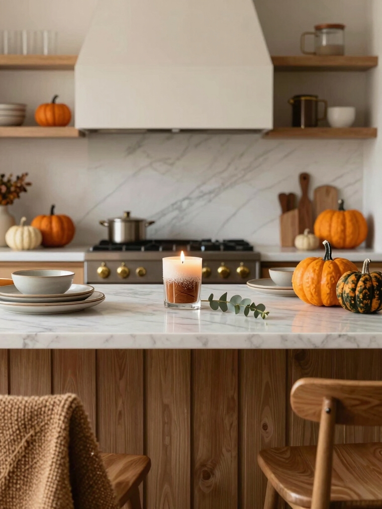 warm autumn kitchen decor