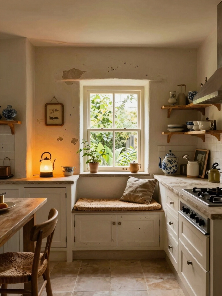 warm cozy kitchen glow