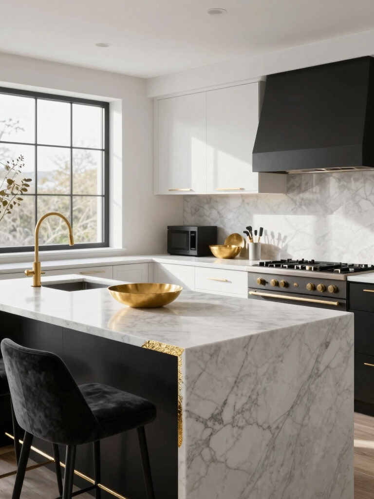 warm luxurious gold accents