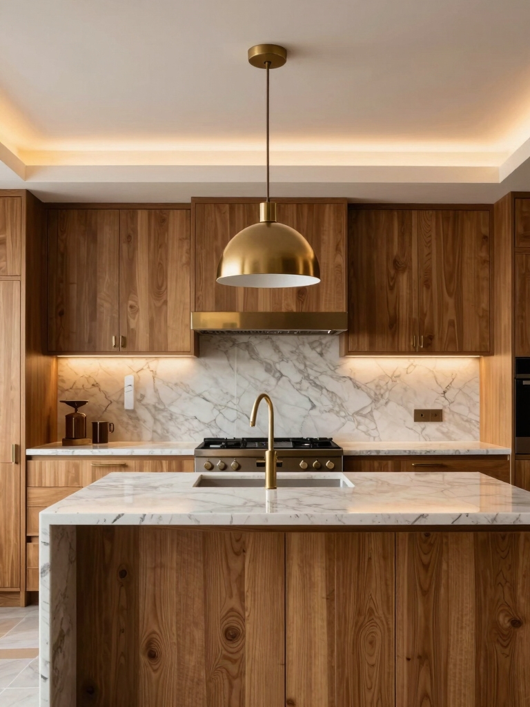 warm modern layered lighting