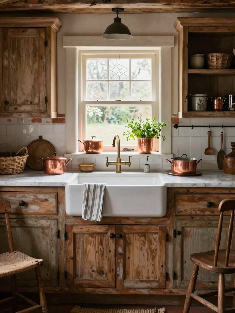 warm practical kitchen centerpiece