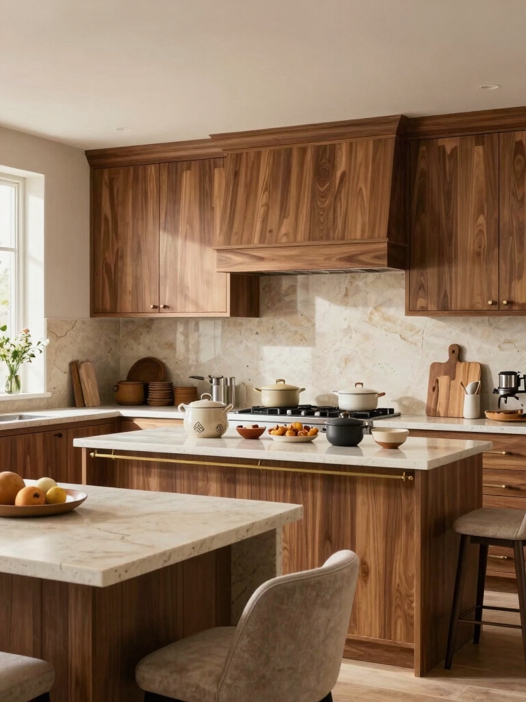warm tactile kitchen materials